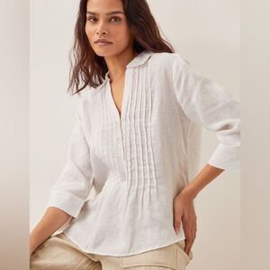 WHYCI MILANO | linen 3/4 sleeve top | size 40